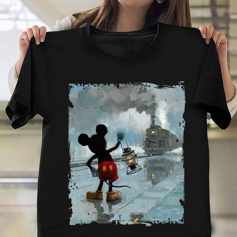 Mickey Mouse Train Shirt Cartoon Graphic Cute T-Shirt Gifts For Mouse Lovers