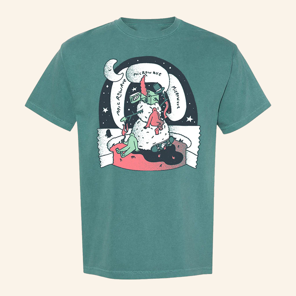 Microwave Merch Snowman T-Shirt Christmas Gifts For Rock Music Lovers