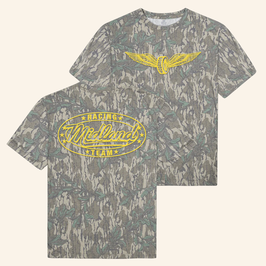 Midland Merch Burnout Wings Mossy Oak T-Shirt Christmas Gifts For Dad