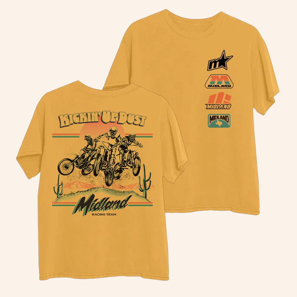 Midland Merch Kickin Up Dust Gold T-Shirt Christmas Gifts For Brother Midland Merch Kickin Up Dust Gold T-Shirt Christmas Gifts For Brother
