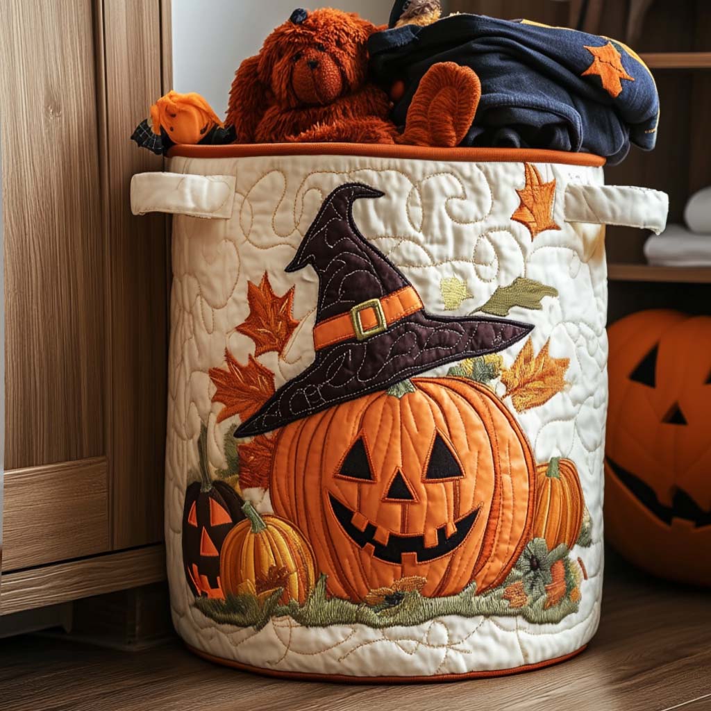 Midnight Brew Quilted Laundry Basket Perfect Gift For Apartment Living