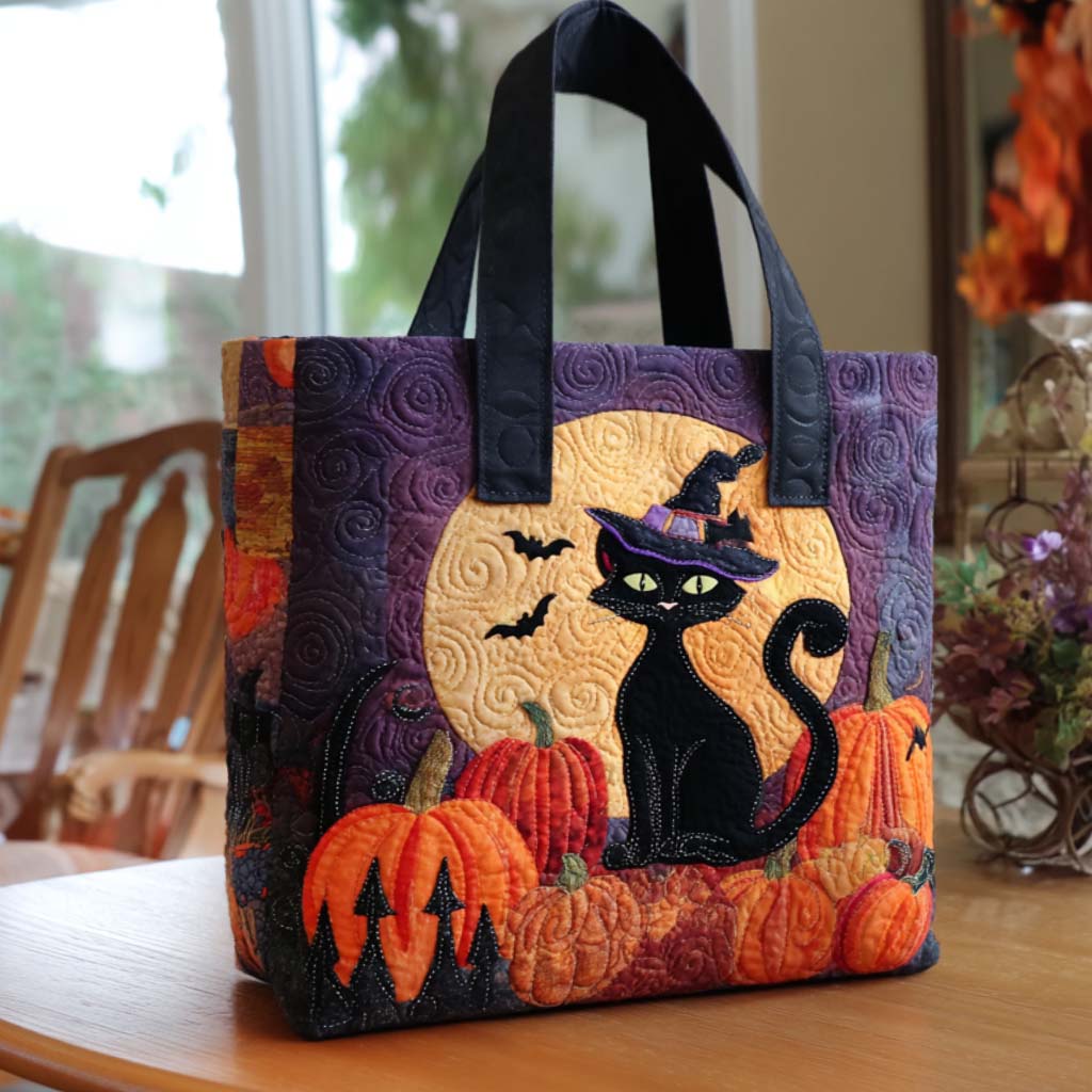 Midnight Brew Quilted Tote Bag Halloween Wedding Gifts