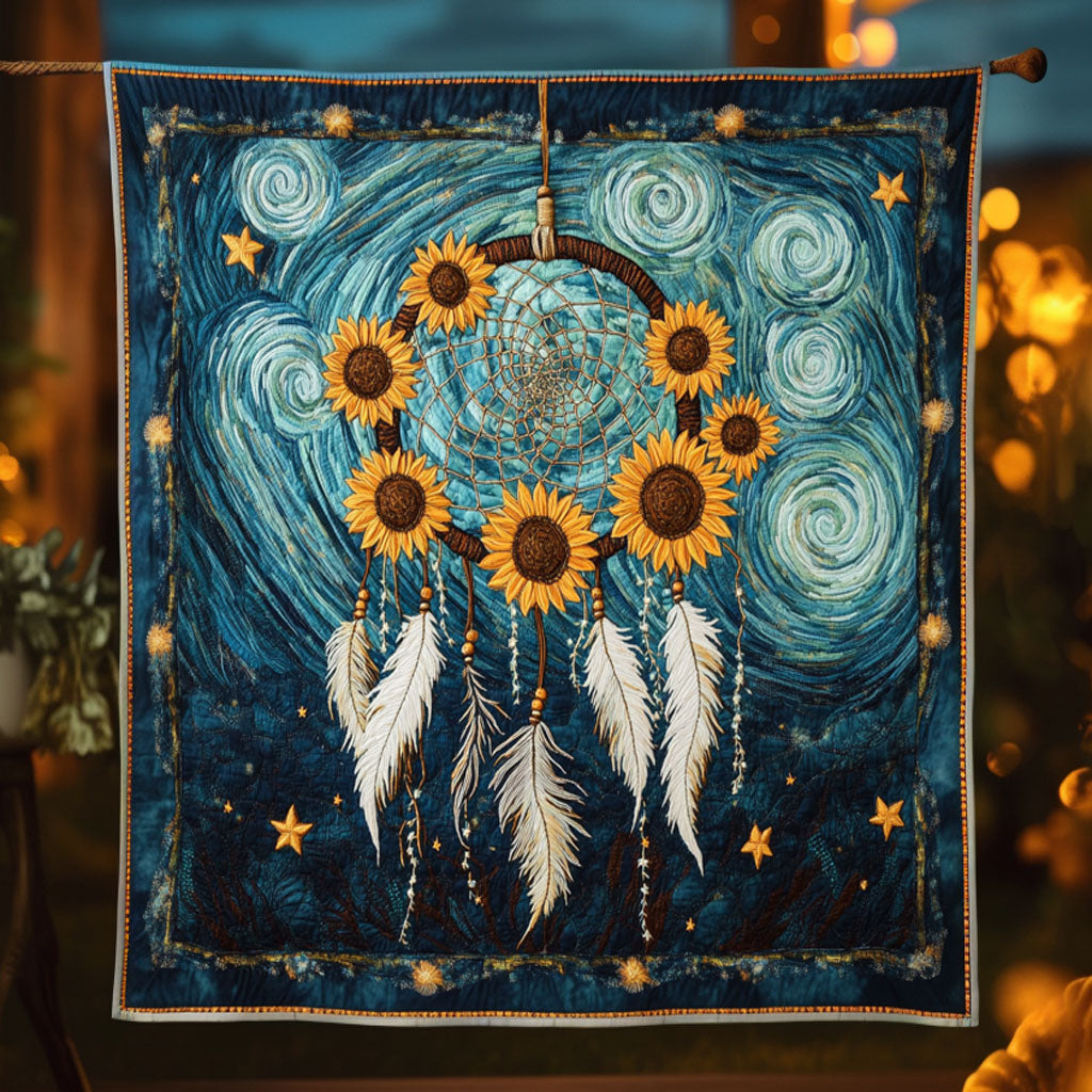 Midnight Dreamcatcher Sky Quilt High-Quality Cotton Quilt Blanket for Restful Sleep