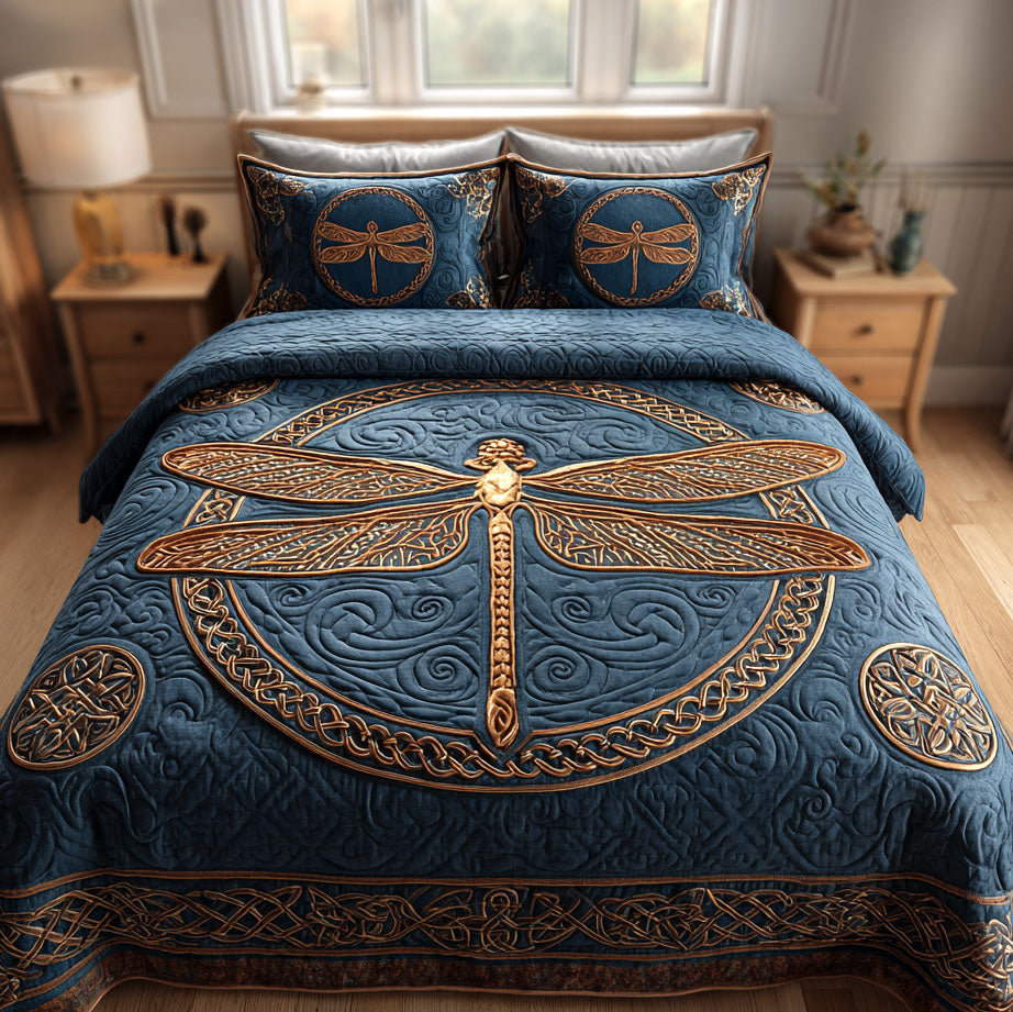 Midnight Flight Quilted Bedding Set Best Comforter Sets Dragonfly Gifts For Girl