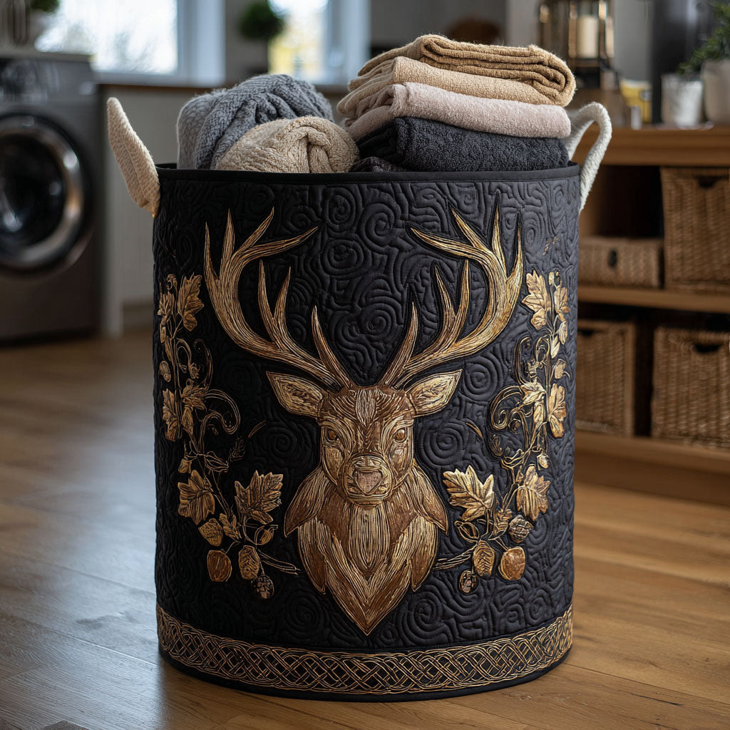 Midnight Forest Lord Quilted Laundry Basket Beautiful Quilted Laundry Organizer Gift for Couples