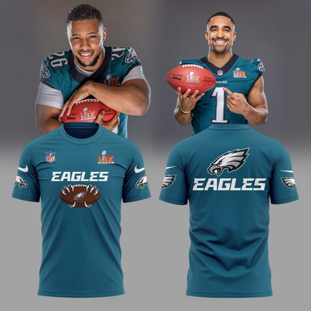 Midnight Green Philadelphia Eagles Super Bowl LIX Special T-Shirt Football Gifts For Men