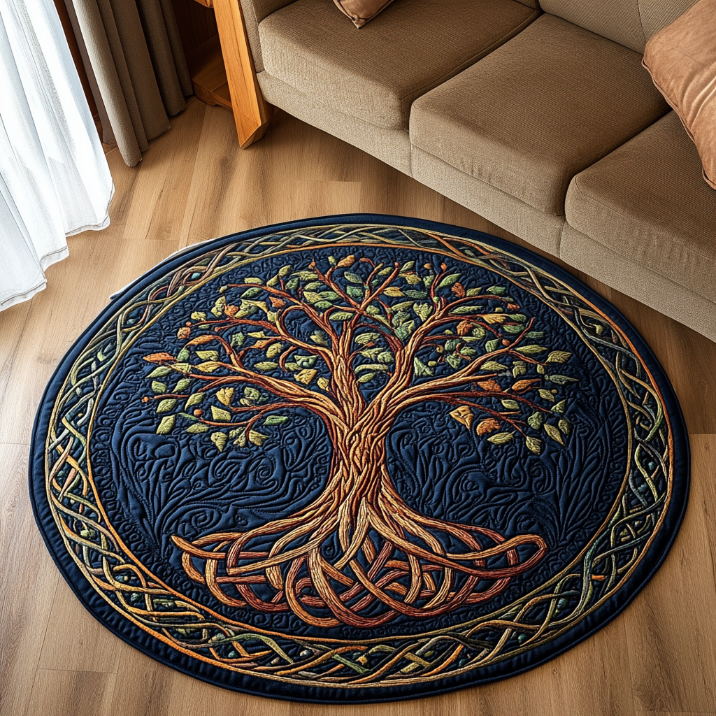Midnight Grove Quilted Round Mat Christmas Decor For Entryway Christmas Gifts To Give Grandparents