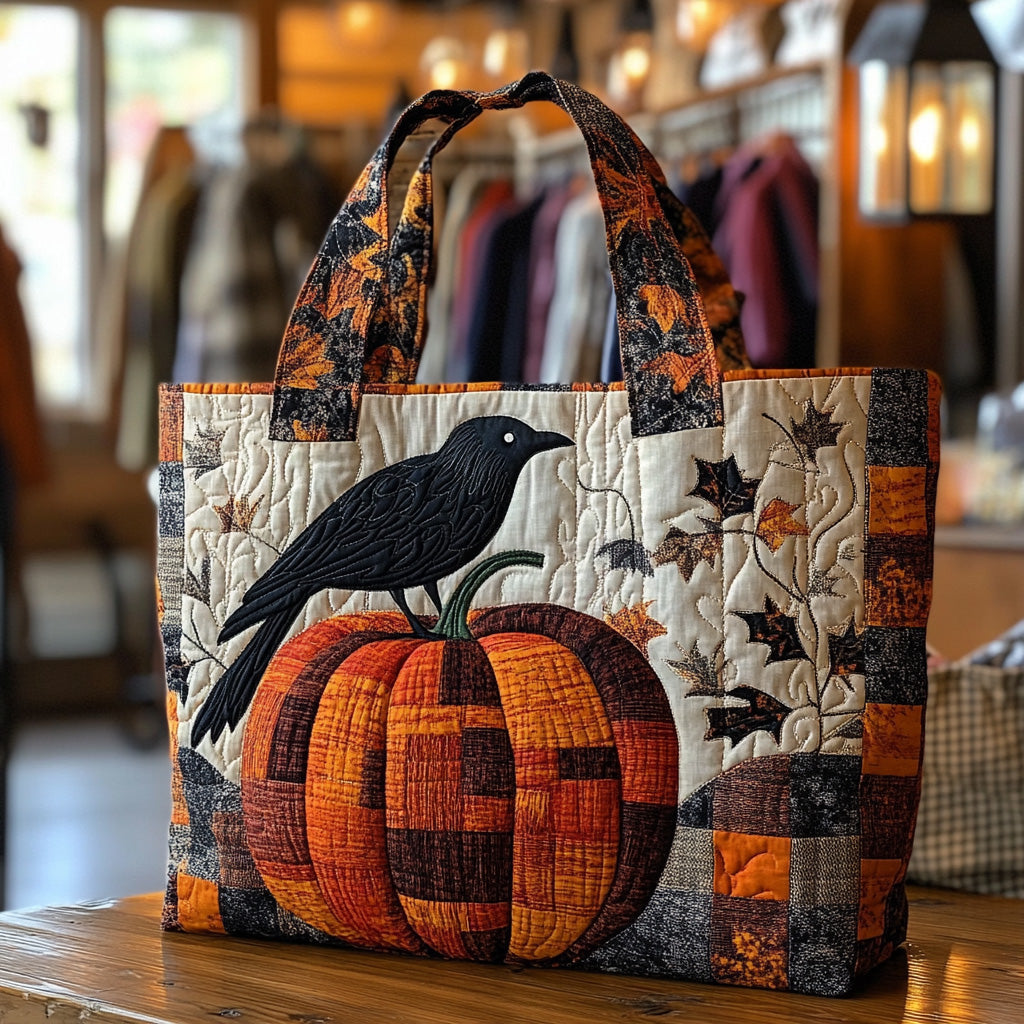 Midnight Harvest Quilted Tote Bag Best Autumn Gifts