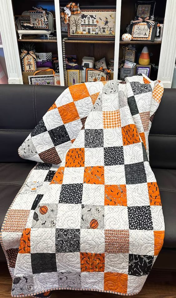 Midnight Haunt Quilted Blanket Halloween Gifts For Teens