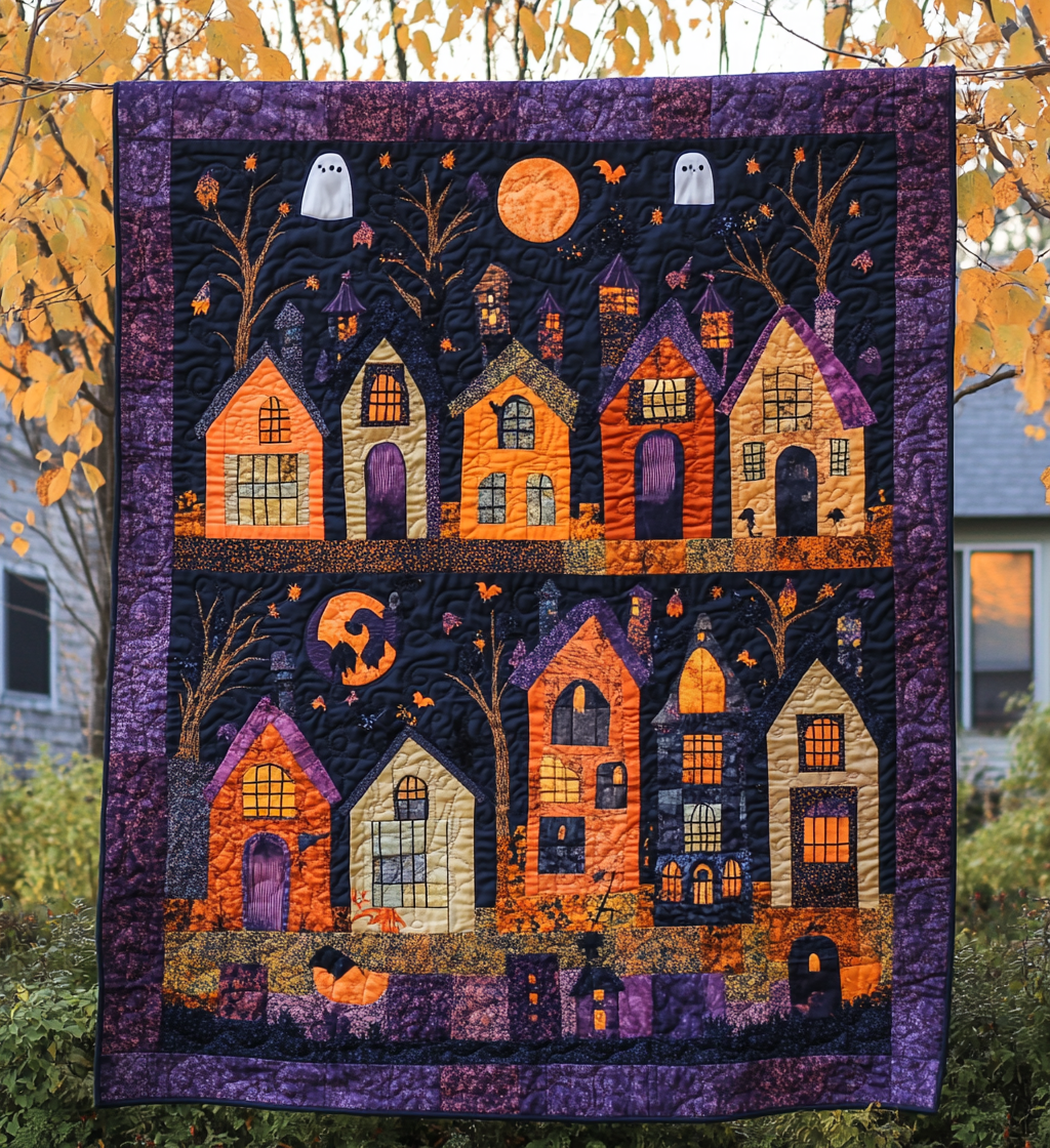 Midnight Magic Quilted Blanket Halloween Anniversary Gifts