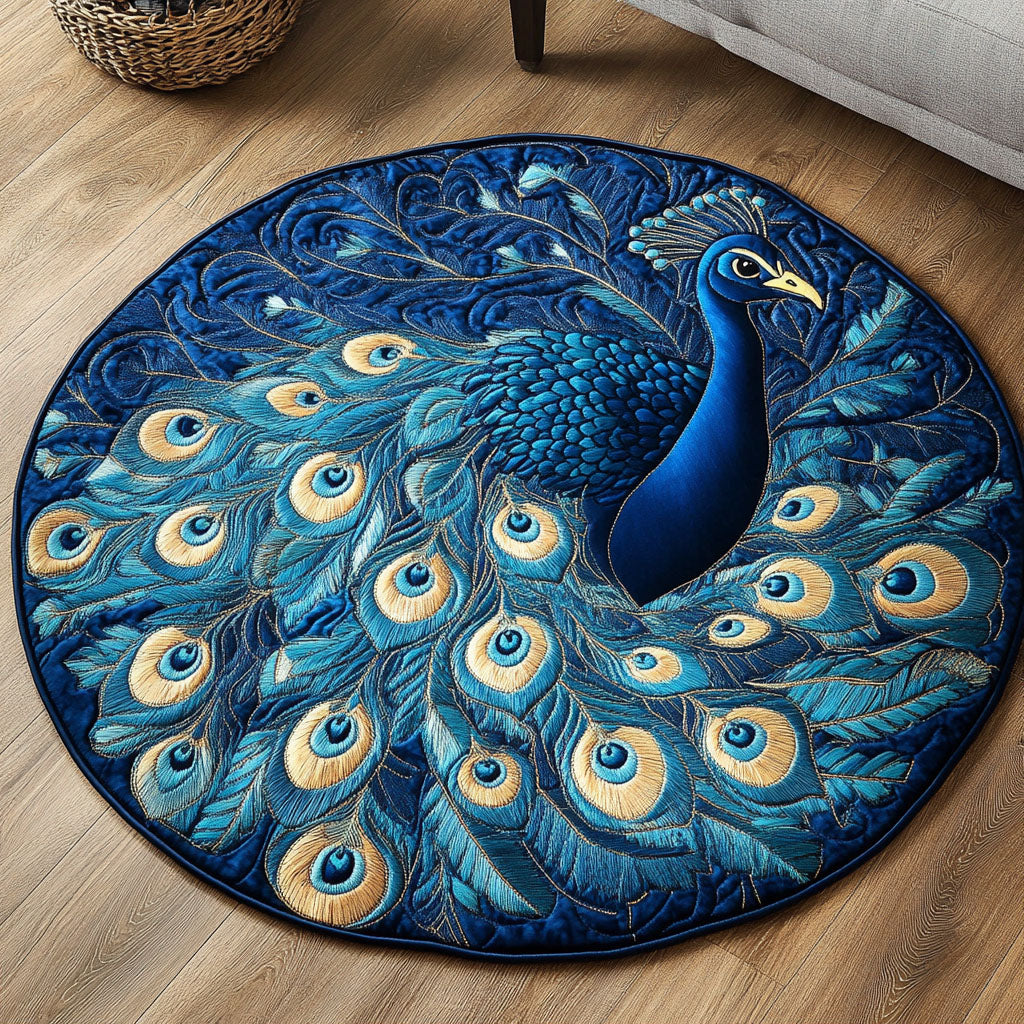Midnight Majesty Quilted Round Mat Front Door Idea Gifts For Backyard Birders