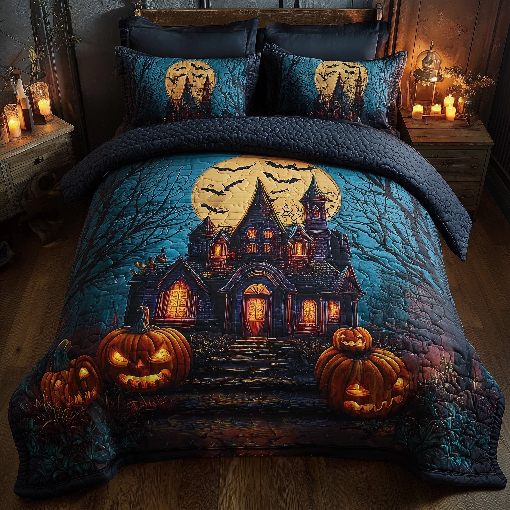 Midnight Manor Quilted Bedding Set Birthday Gift