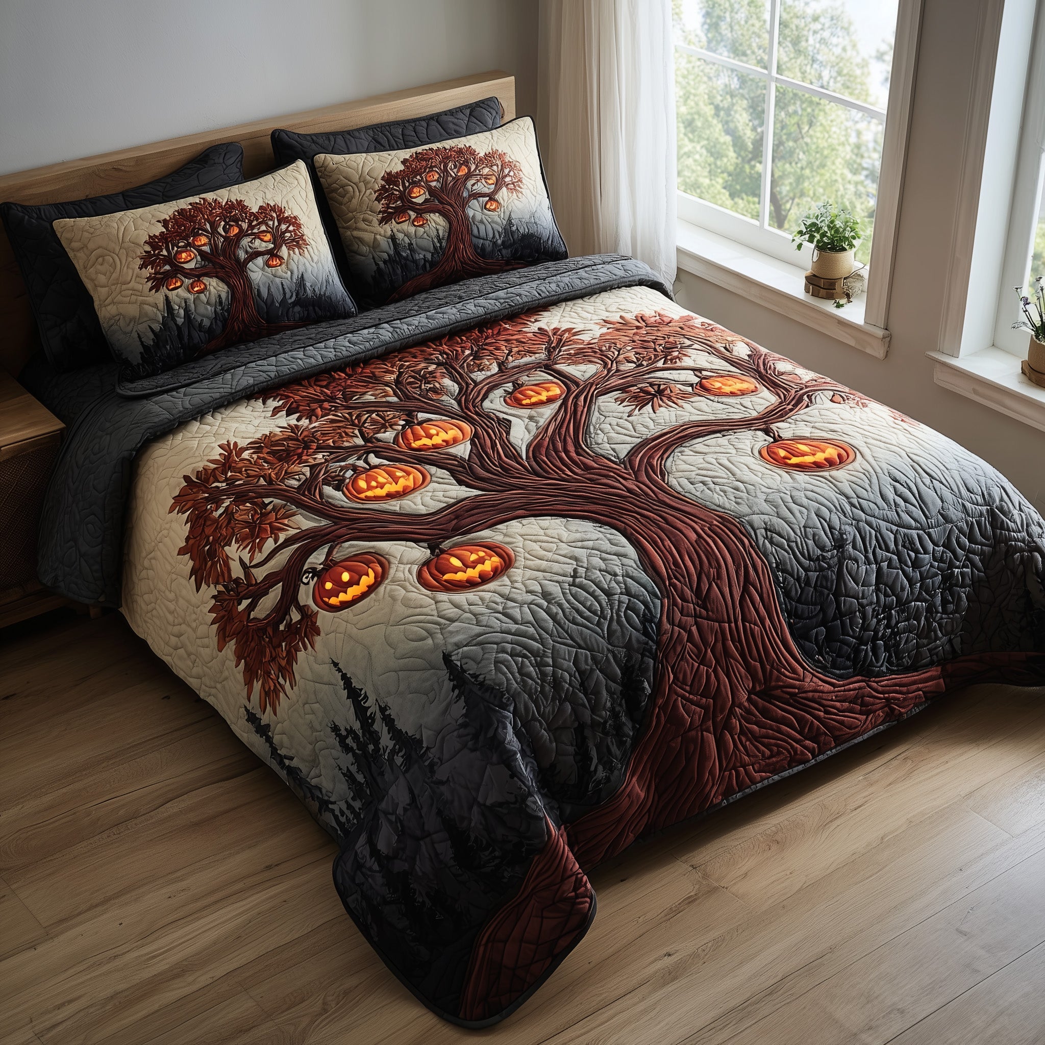 Midnight Manor Quilted Bedding Set For Men