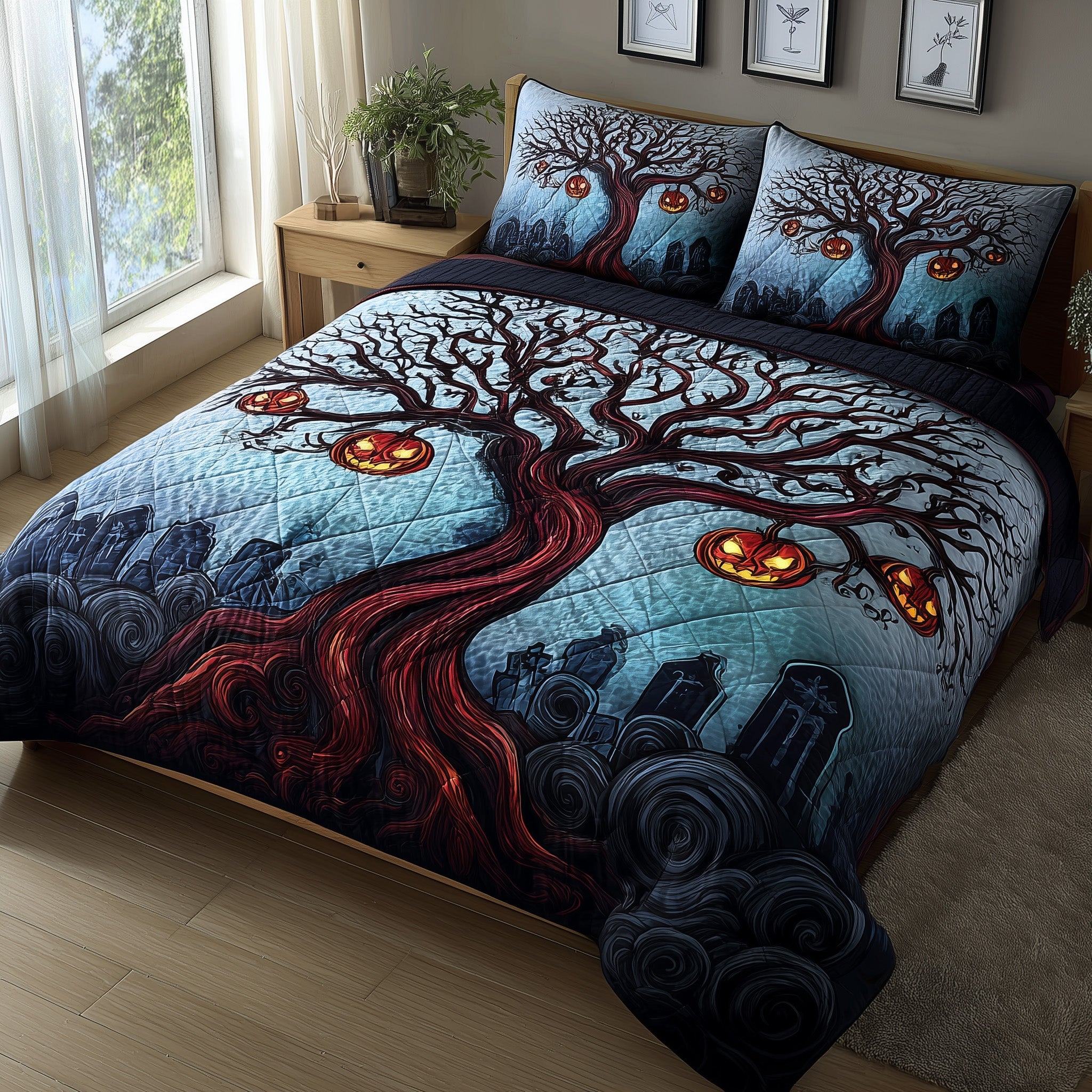 Midnight Manor Quilted Bedding Set Wedding Gift(1)