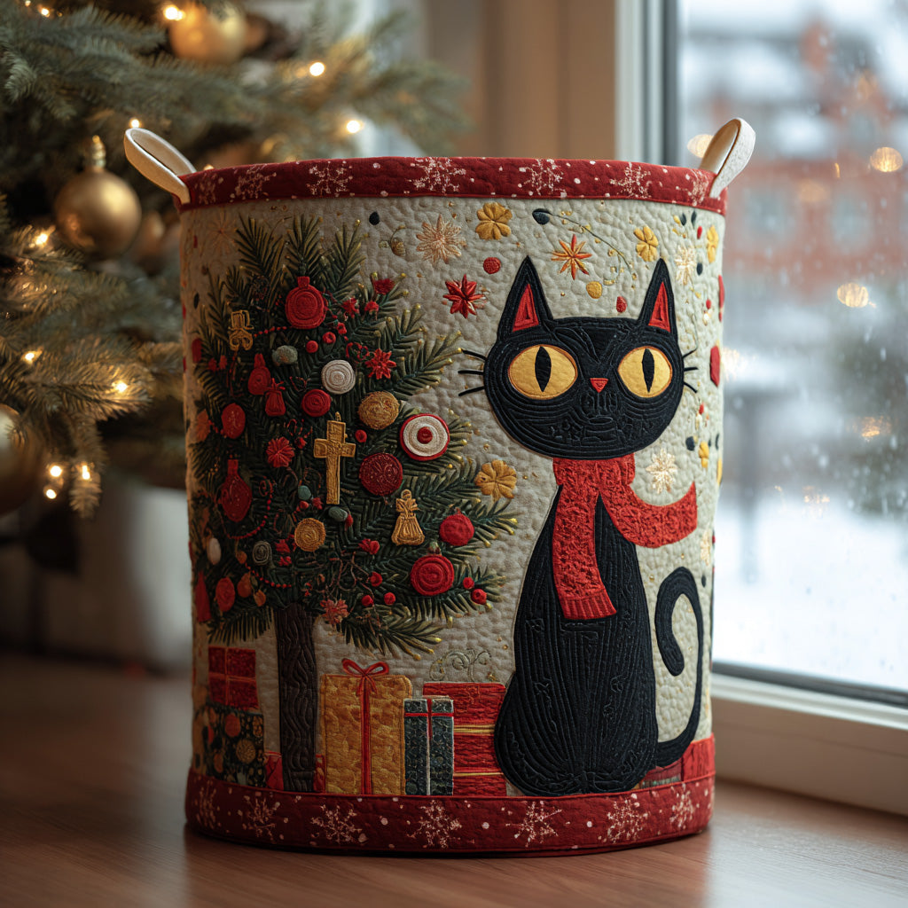 Midnight Noel Quilted Laundry Basket Merch For Mom