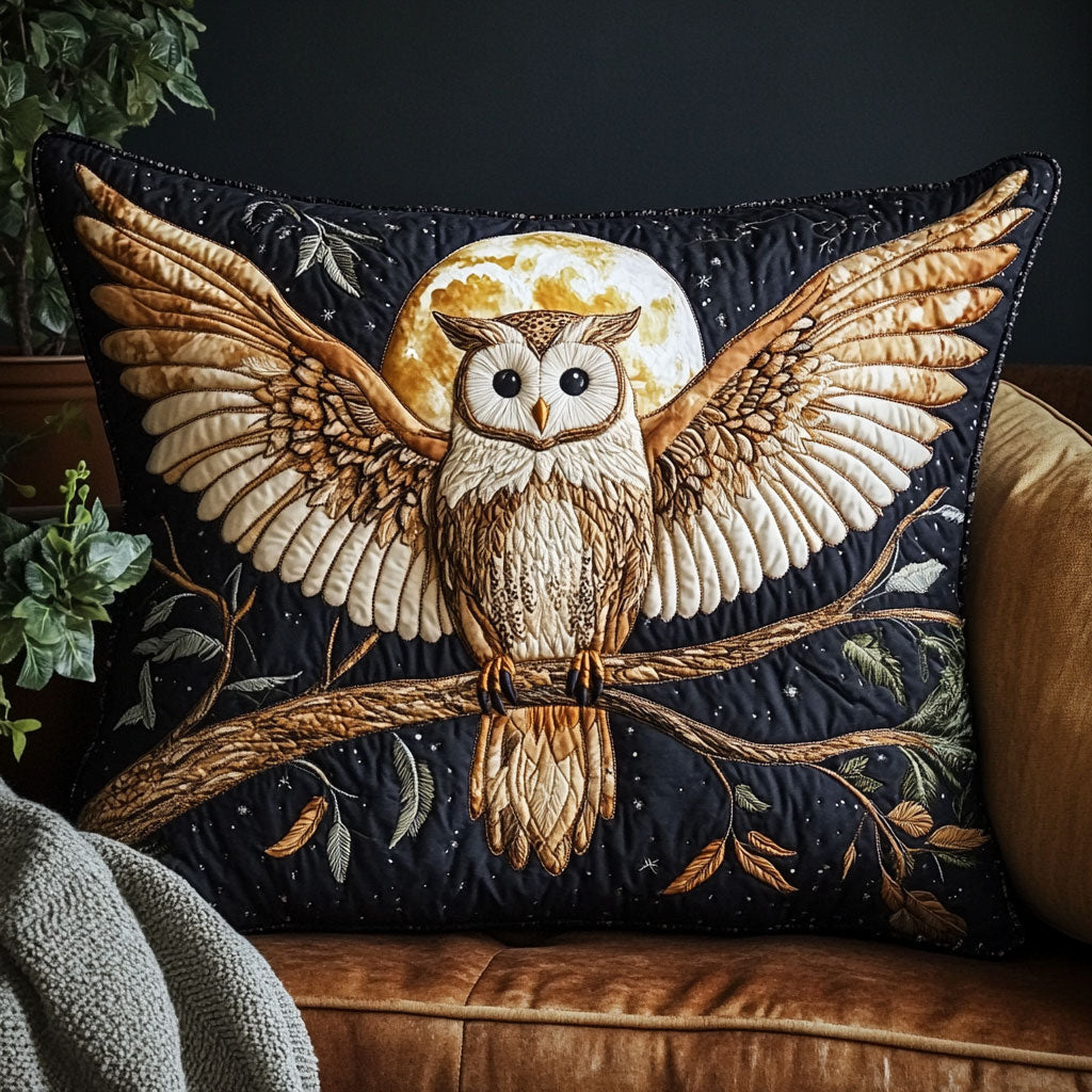 Midnight Owl Quilt Pillow Case Perfect Pillowcase Gift for Everyday Relaxation