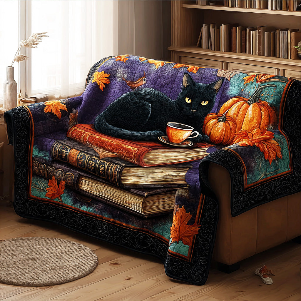 Midnight Page Keeper Quilted Sofa Cover Living Room Decor Gift For Book Lover