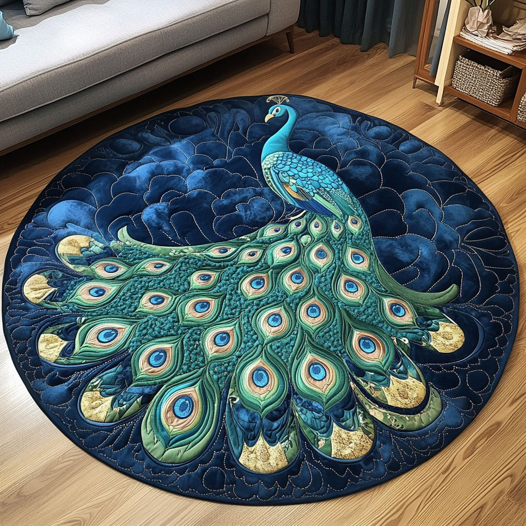 Midnight Quilted Round Mat Outdoor Entryway Decor Bird Lover Gift Basket