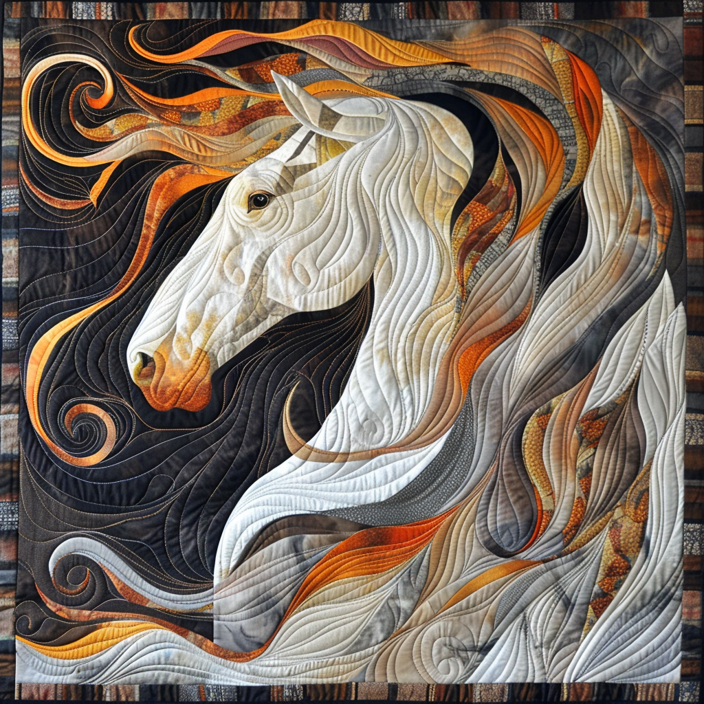 Midnight Stallion Quilted Blanket Gifts For Horse Trainers