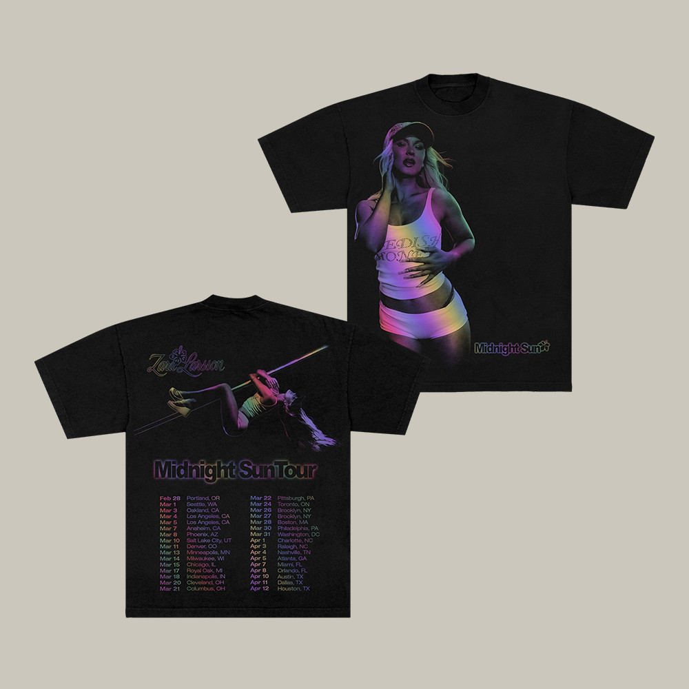 Midnight Sun Photo Tour Zara Larsson T-Shirt Music Concert Tee Zara Larsson Lover Gift