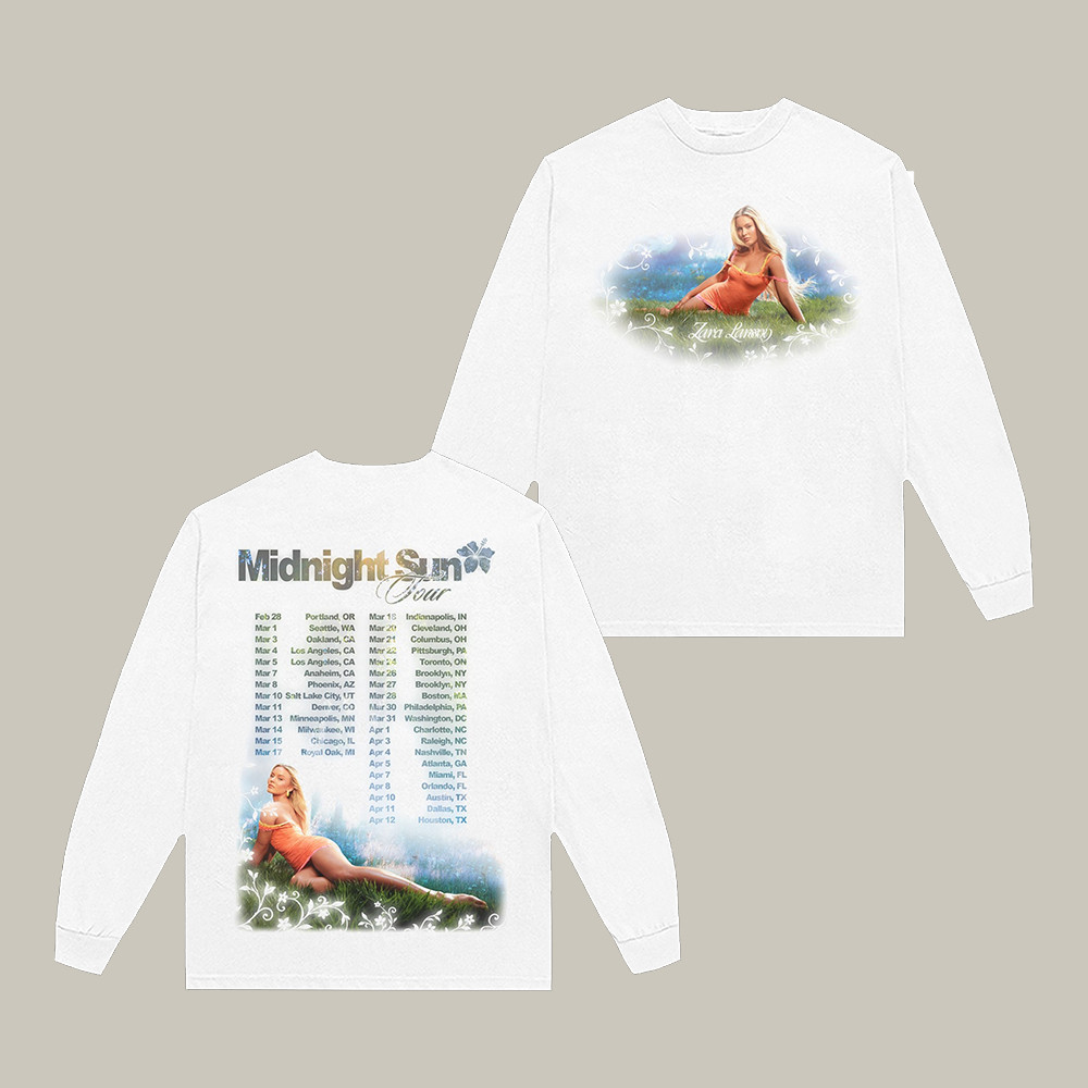 Midnight Sun Tour Zara Larsson Long Sleeve Shirt Zara Larsson Apparel Music Lover Gift For Girlfriend