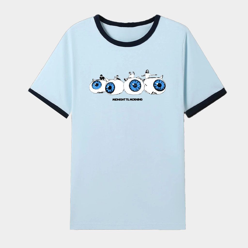 Midnight Til Morning Merch Midnight Til Morning Navy Eyes T-Shirt Gifts For Pop Band Fan