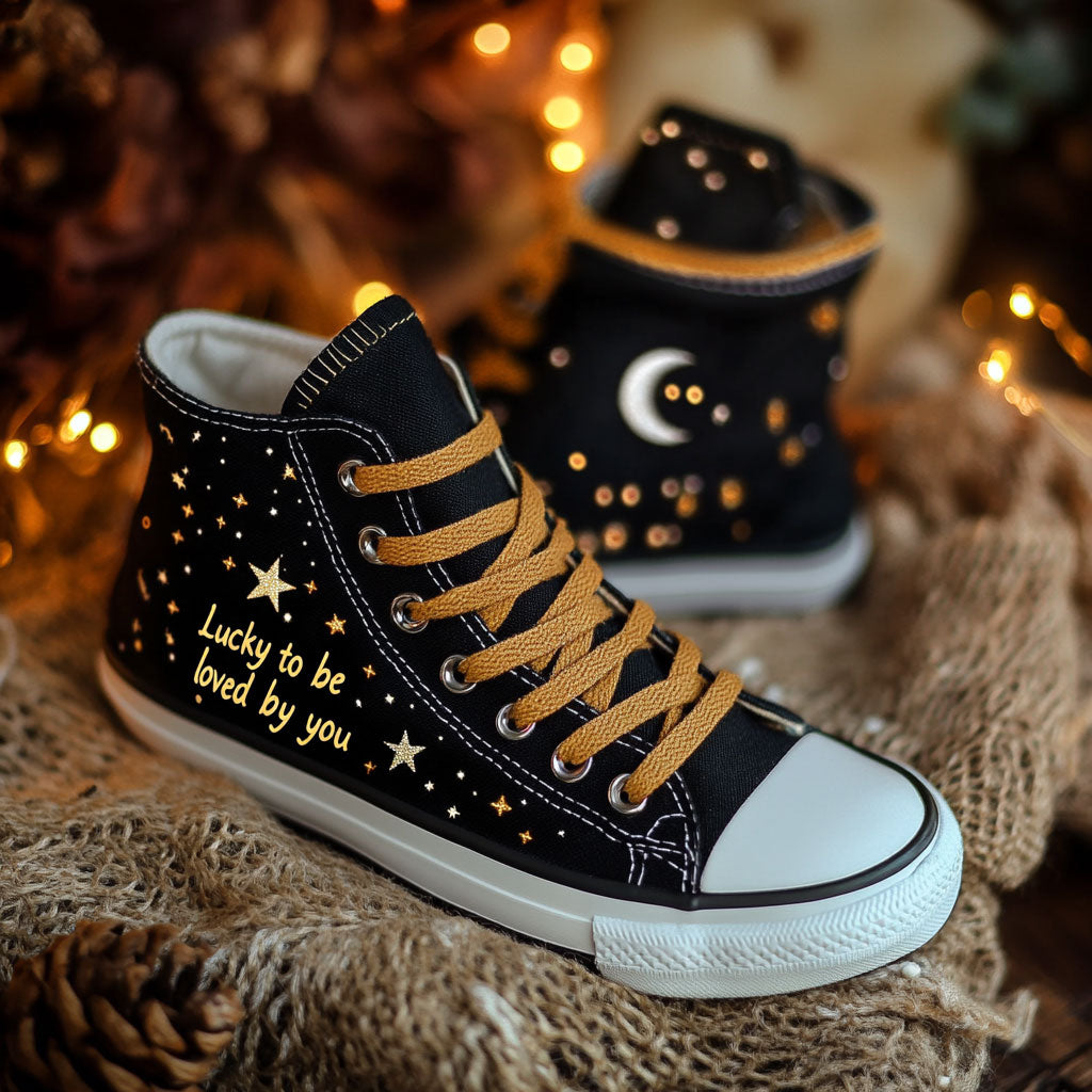 Midnight Whispers Canvas High Tops Merch For Kids