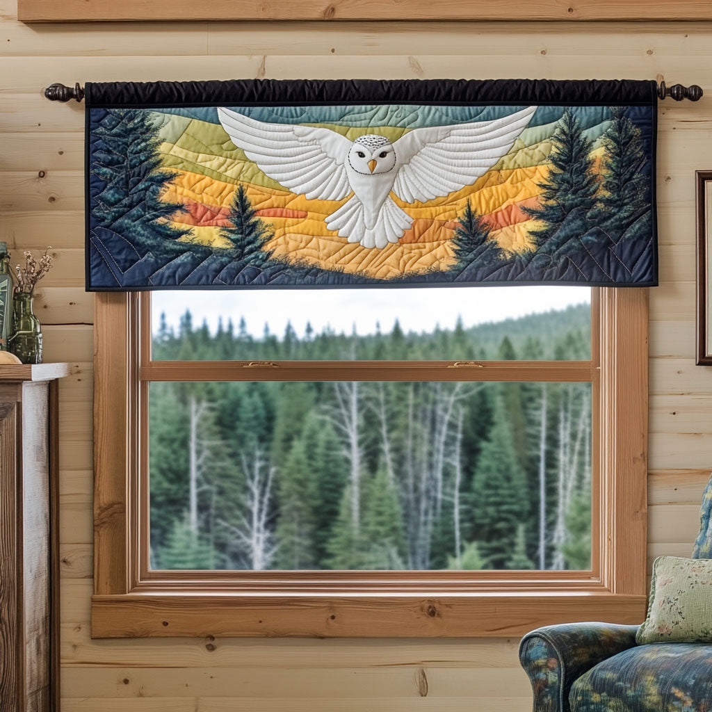 Midnight Wings Quilted Valance Foyer Christmas Decor Unique Owl Gifts