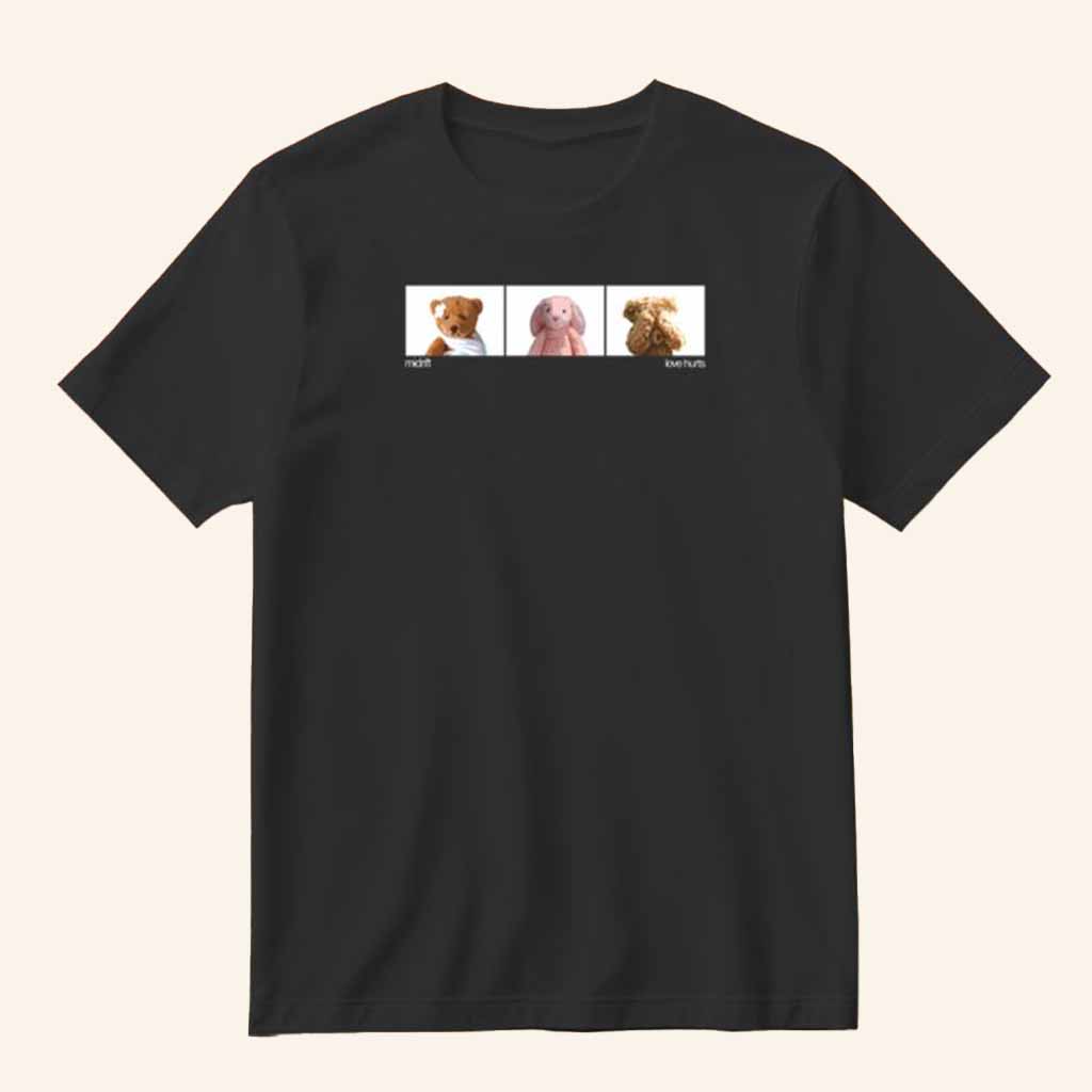 Midrift Band Merch Love Hurts Black T-Shirt Best Christmas Presents For Her Midrift Band Merch Love Hurts Black T-Shirt Best Christmas Presents For Her