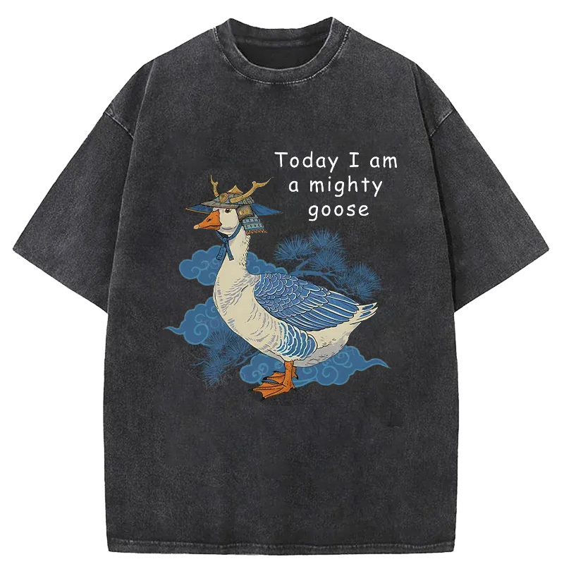 Mighty Goose Washed T-Shirt Casual Vintage Everyday Look Gifts For Brother