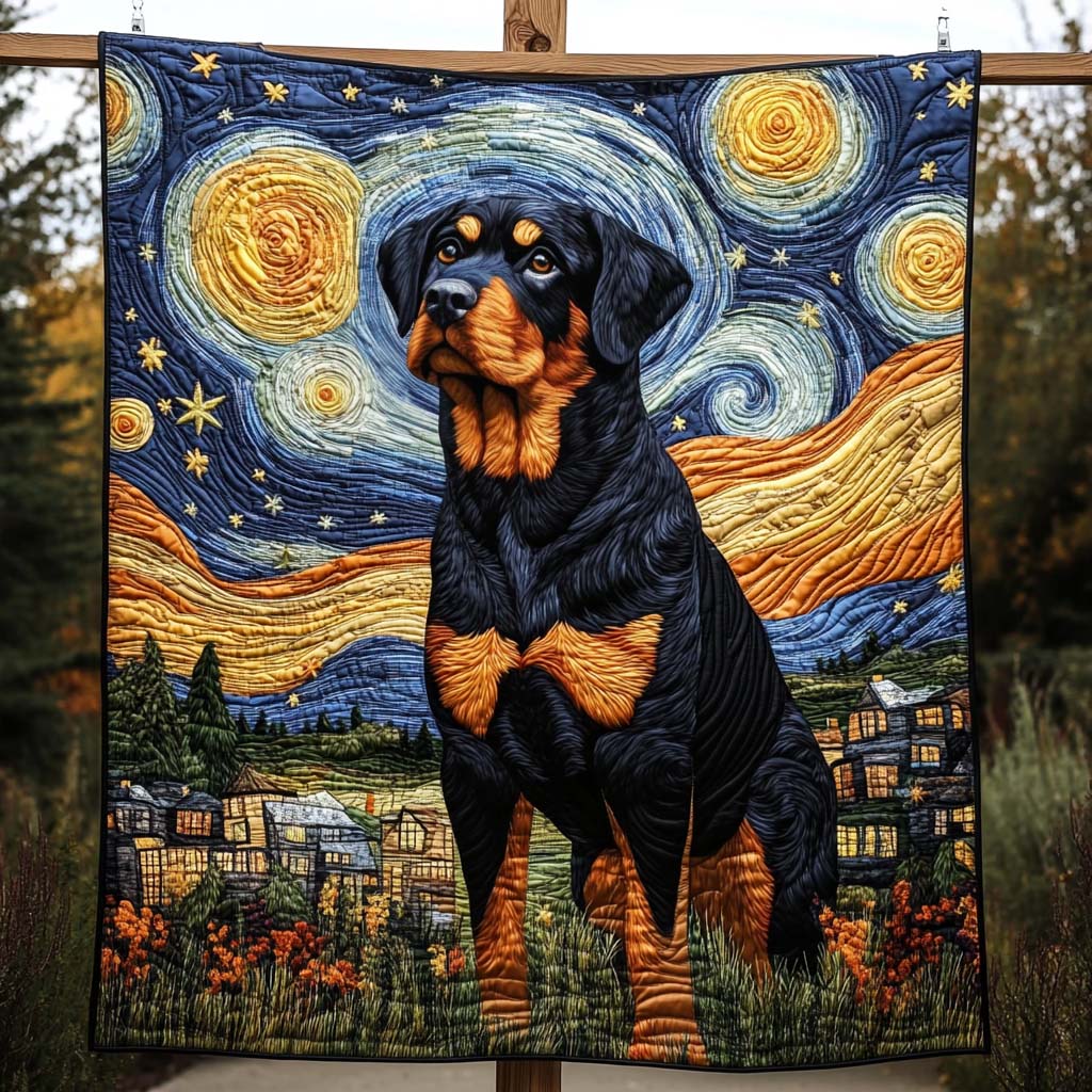 Mighty Rottweiler Quilted Blanket Best Gifts For New Dog Owners