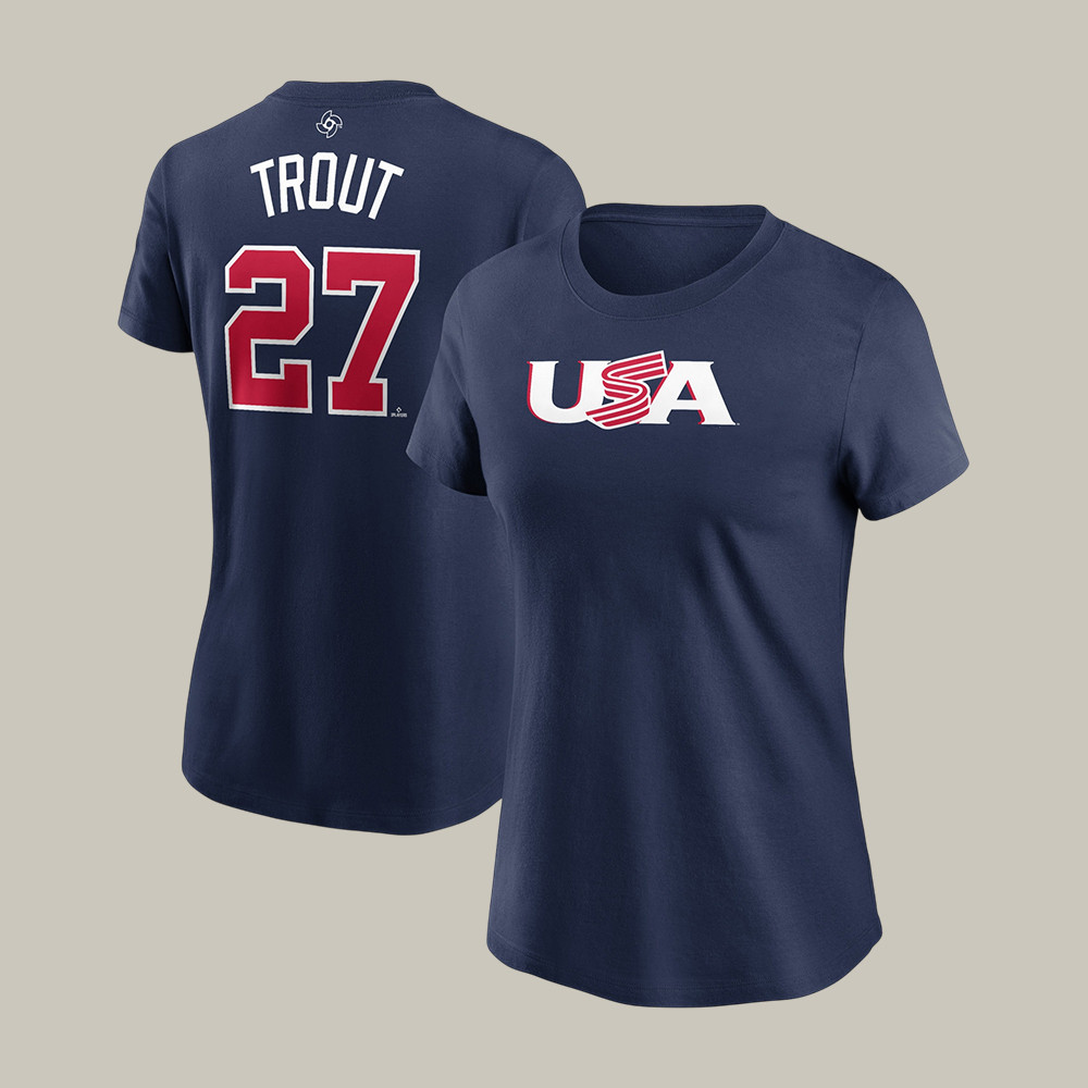 Mike Trout USA Baseball World Baseball Classic 27 T-Shirt Game Day Clothes 2026 WBC Fan Gift