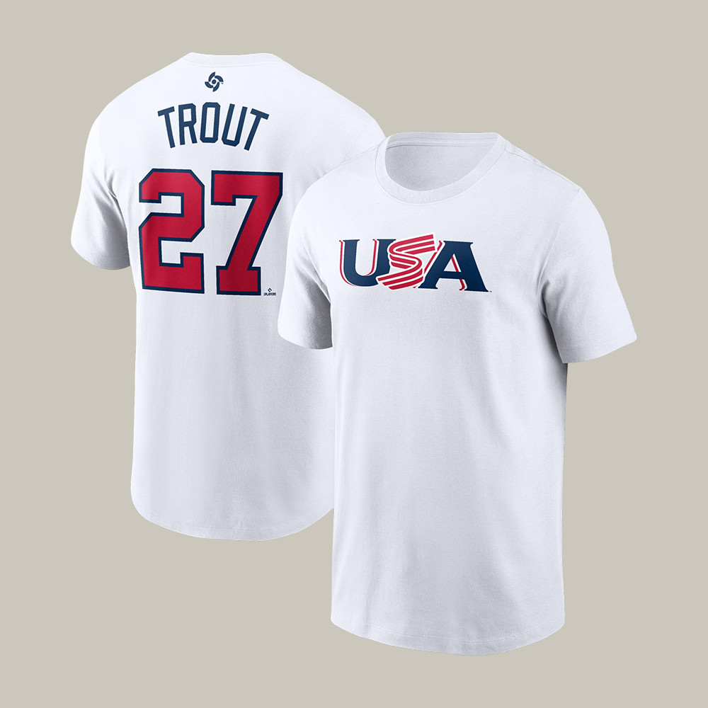 Mike Trout USA World Baseball Classic 27 T-Shirt Game Day Shirt Team USA Baseball Fan Gift