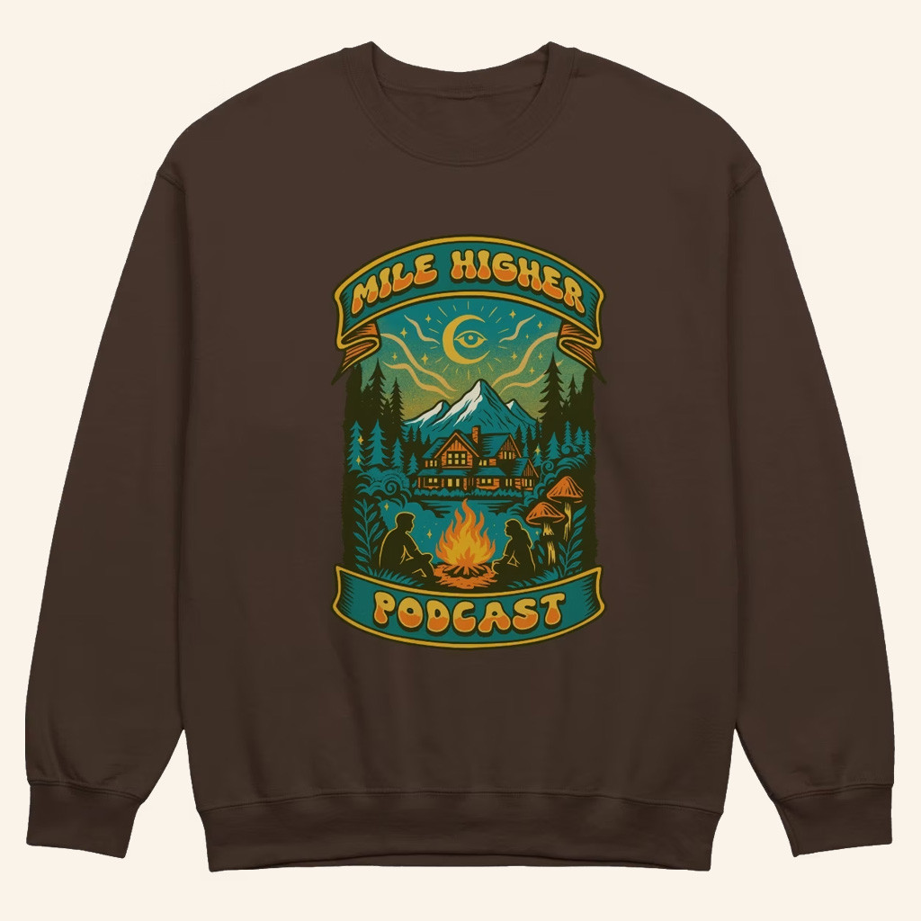 Mile Higher Merch Campfire Sweatshirt Mile Higher Podcast Crewneck Xmas Gifts For Him