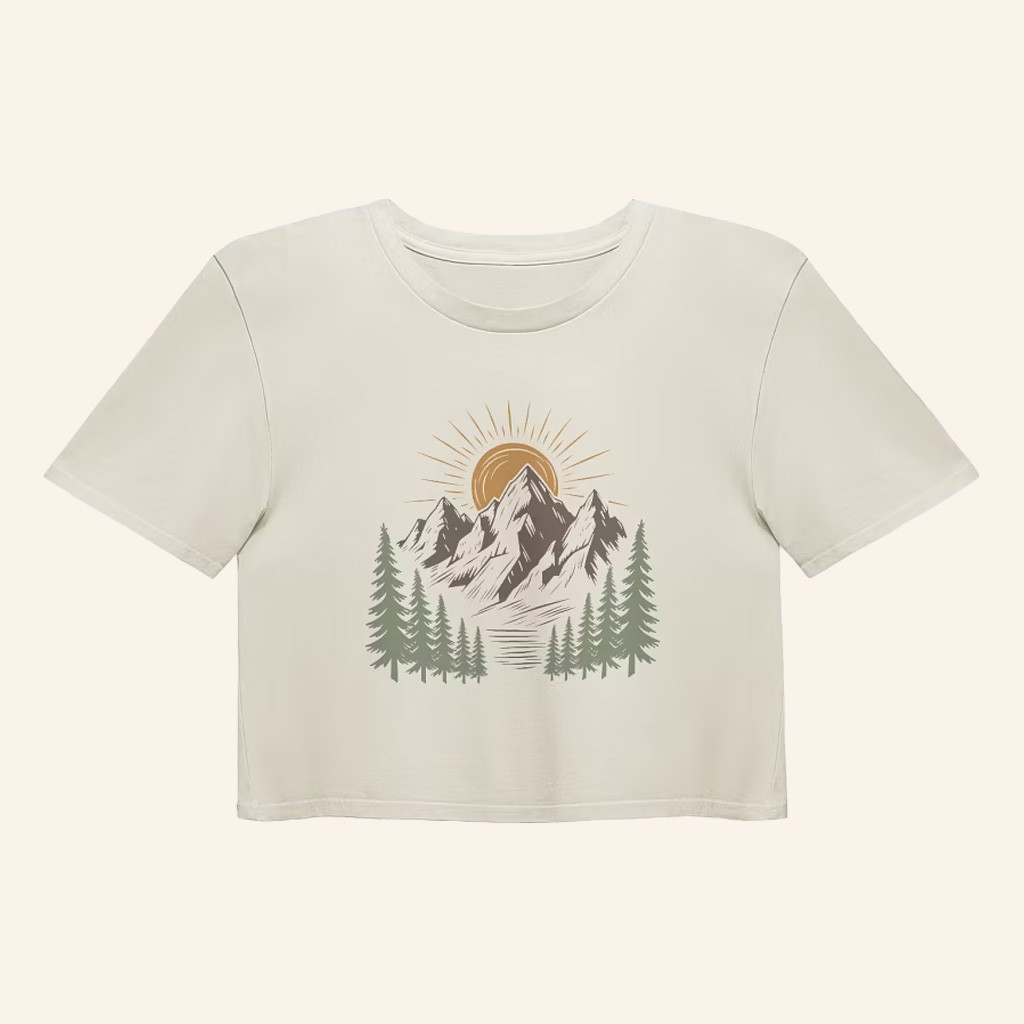 Mile Higher Merch Mountain Cropped T-Shirt Higher Hope Merch Gifts For Sister Mile Higher Merch Mountain Cropped T-Shirt Higher Hope Merch Gifts For Sister