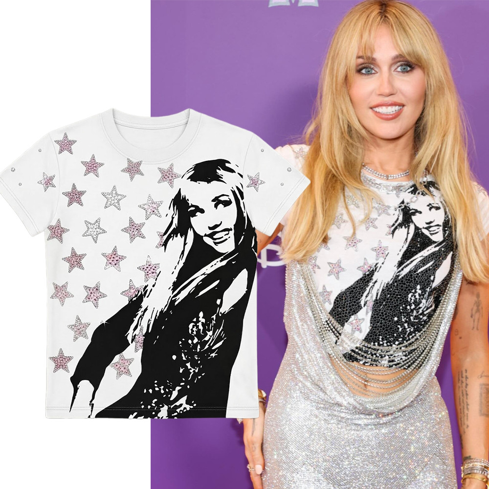 Miley Cyrus At The Hannah Montana 20Th Anniversary T-Shirt Miley Cyrus Clothes Music Fan Gift