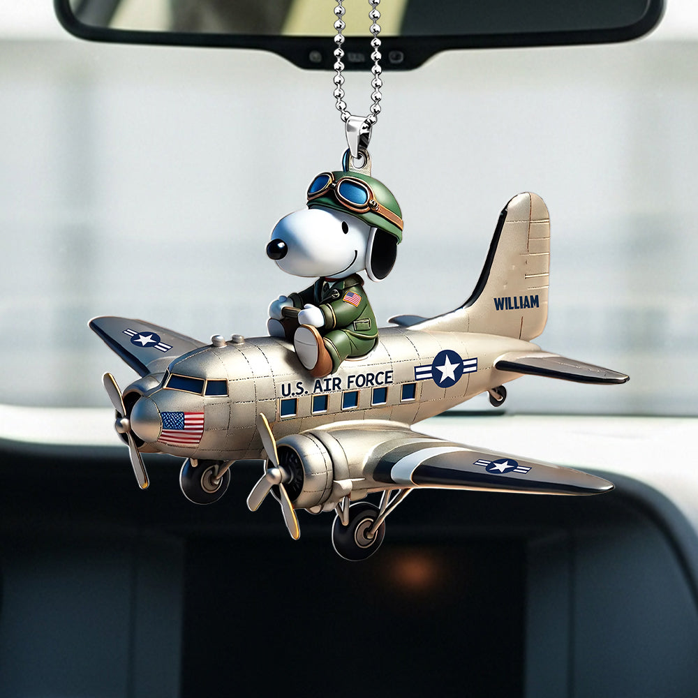 Military Airplane Car Ornament - Personalized Protector Christmas Gifts - Holiday Season Gift Idea