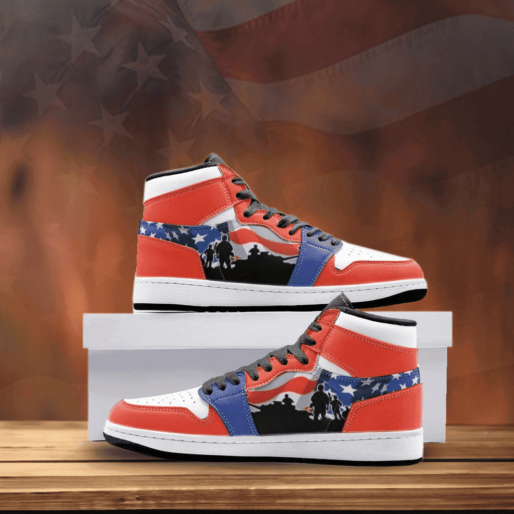 Military American Flag Shoes Pride Military USA Flag Shoes Patriots Merch Gifts For Soldier Military American Flag Shoes Pride Military USA Flag Shoes Patriots Merch Gifts For Soldier