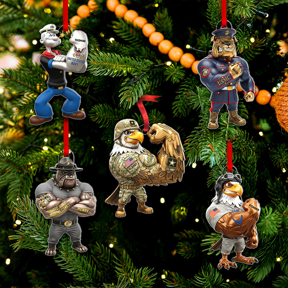 Military Christmas Ornament - Personalized Gifts For Veteran - Holiday Tree Decoration Gift Military Christmas Ornament - Personalized Gifts For Veteran - Holiday Tree Decoration Gift