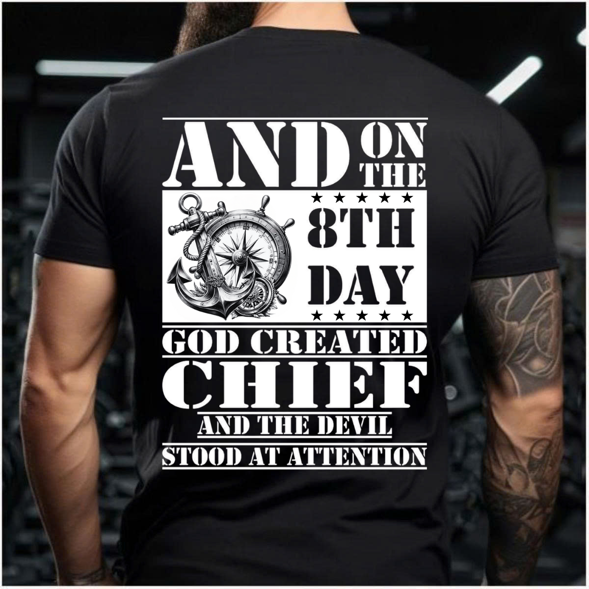 Military Navy Chief Shirt Military Anchor Design Graphic Tee Navy Veteran Apparel Gift for Dad