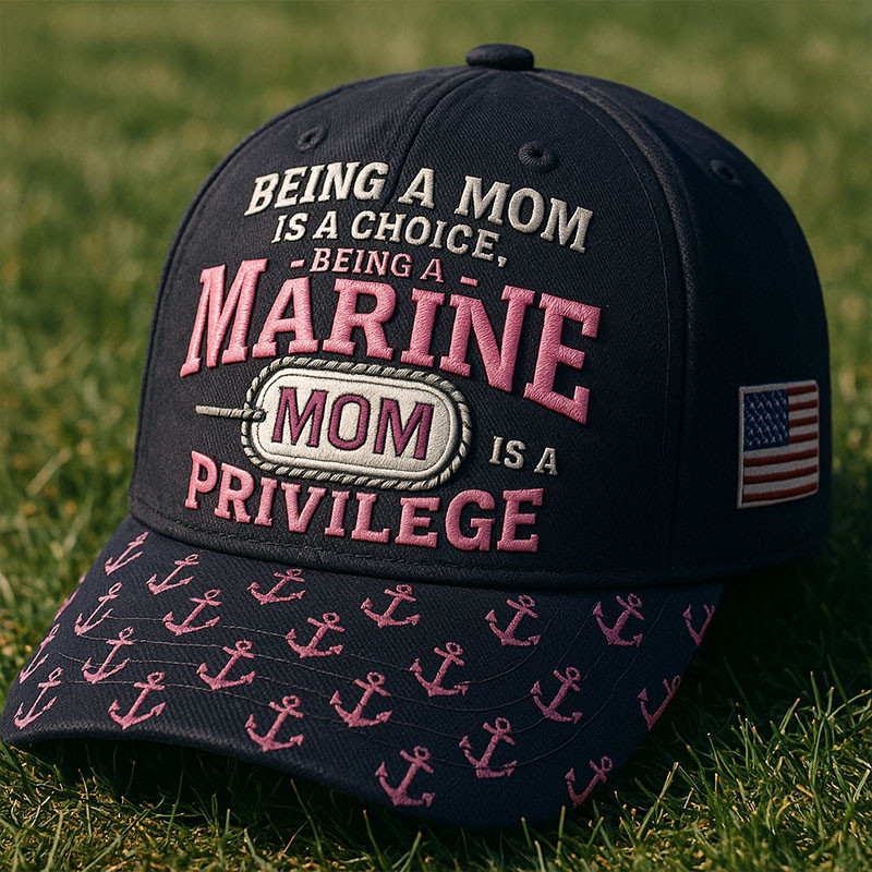 Military Proud Mom Hate Being A Marine Mom Is A Privilege Patriotic Baseball Cap Gift Ideas
