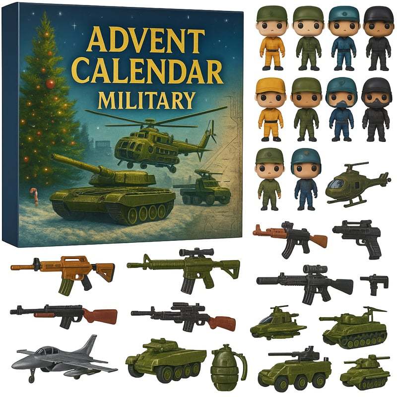 Military Toy Set Christmas Advent Calendar With 24 Army Gear Surprises Christmas Gifts