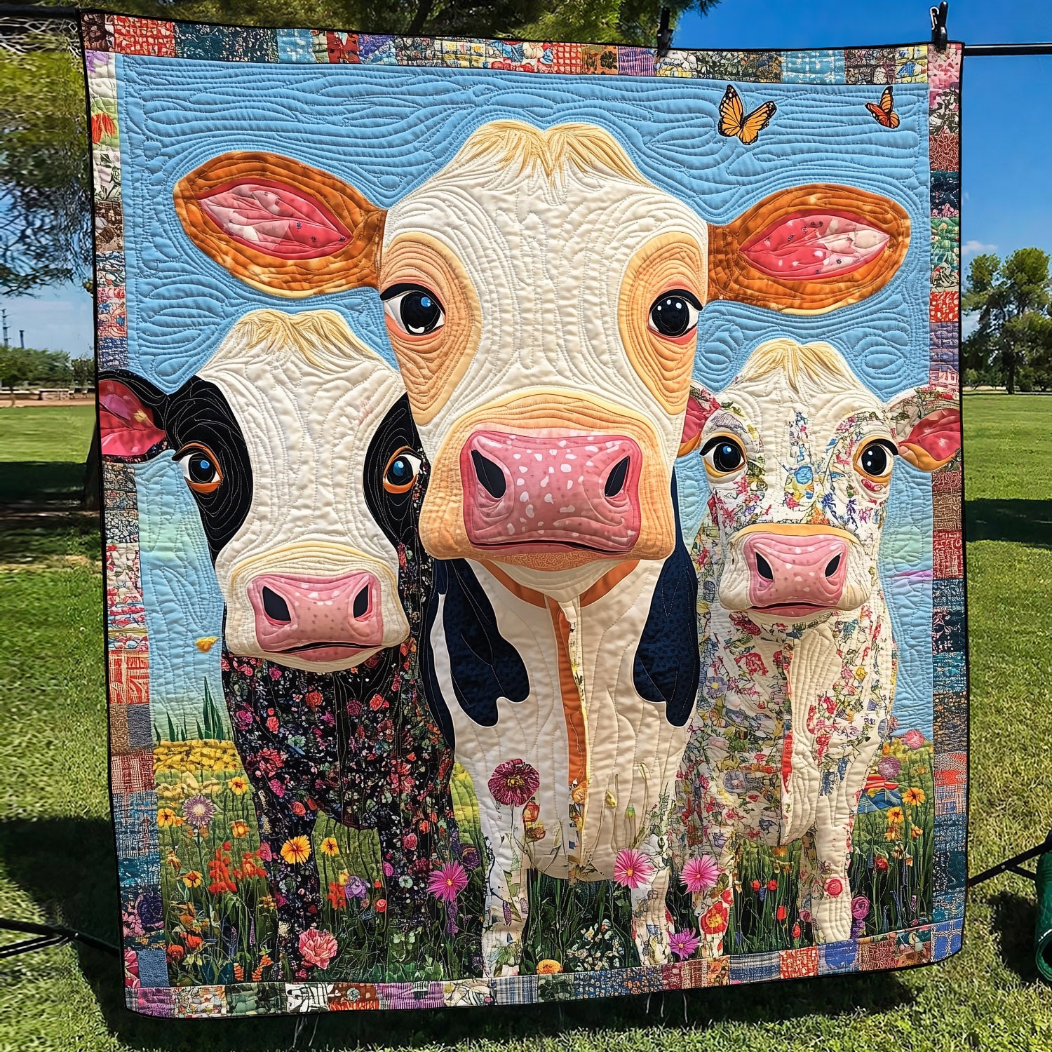 Milkmaid's Marvel Quilted Blanket Cow Gifts For Cow Loversr