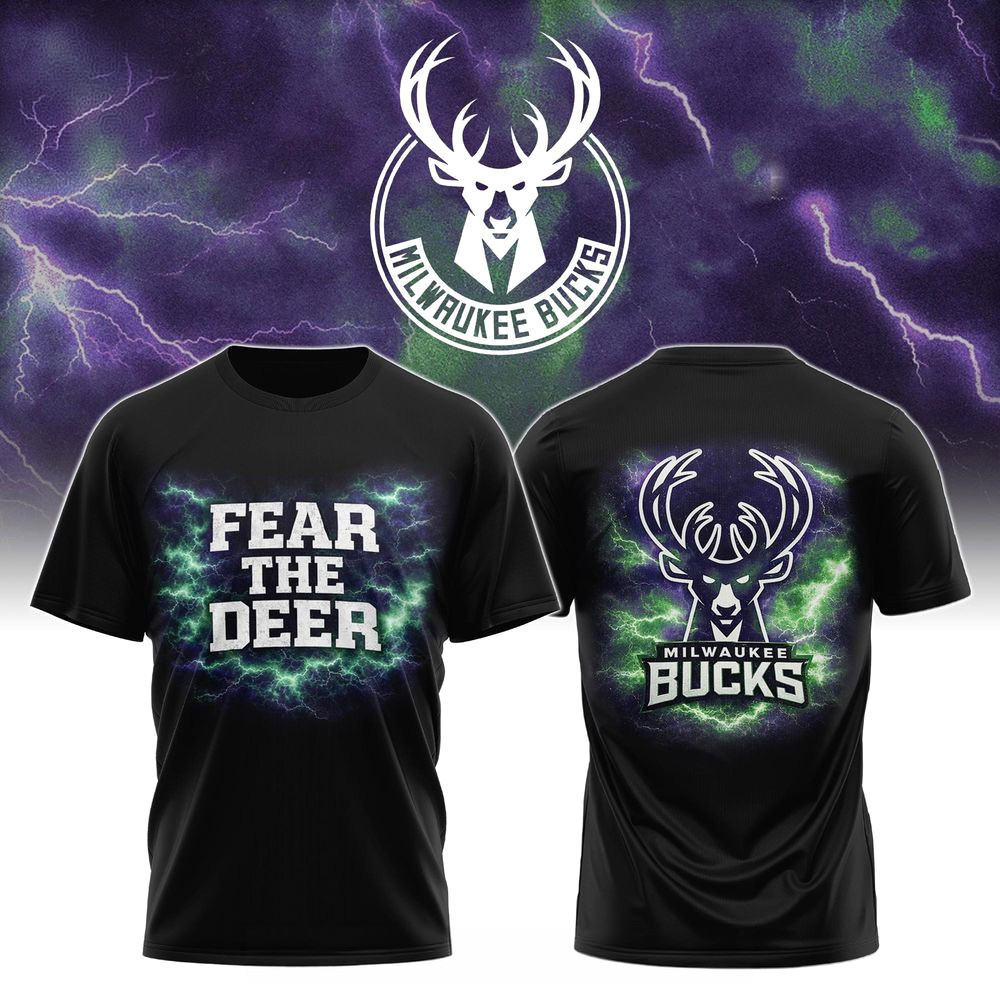 Milwaukee Basketball Thunder Deer Shirt Fear The Deer T-Shirt Basketball Fan Gift Ideas
