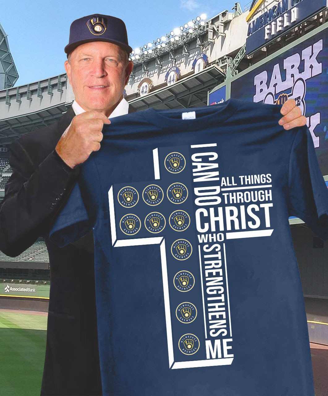 Milwaukee Brewers Faith T-Shirt I Can Do All Things Through Christ Who Strengthens Me Gifts