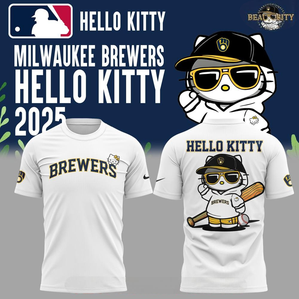 Milwaukee Brewers Hello Kitty Night 2025 Limited Edition T-Shirt Gifts For Baseball Lovers