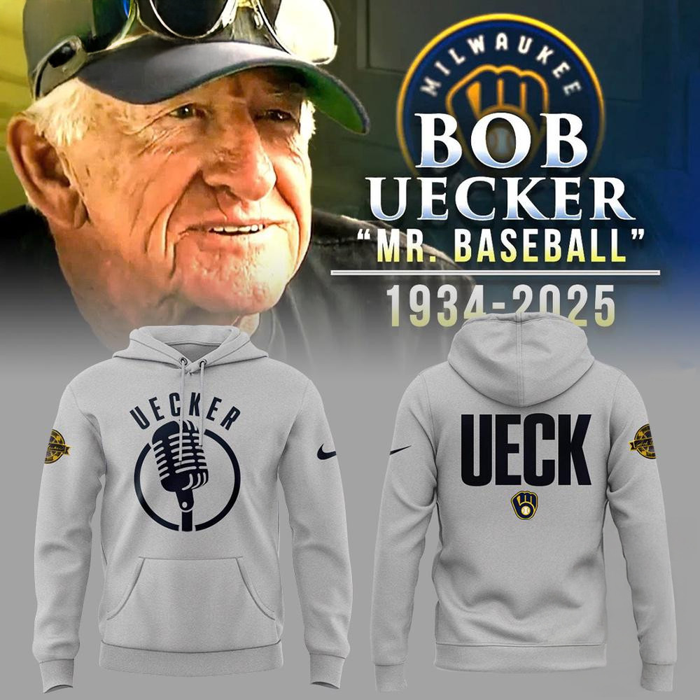 Milwaukee Brewers Remembering Bob Uecker Mr. Baseball Hoodie Gifts For Grandpa