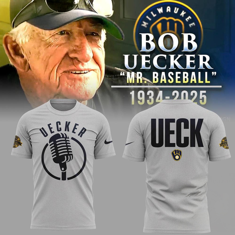 Milwaukee Brewers Remembering Bob Uecker Mr. Baseball T-Shirt Gifts For Grandpa