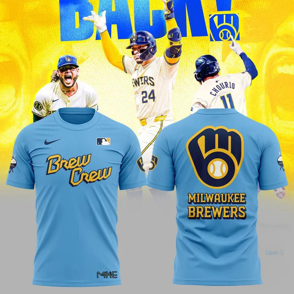 Milwaukee Brewers Special New Blue City Connect Shirt Presents For Baseball Fan