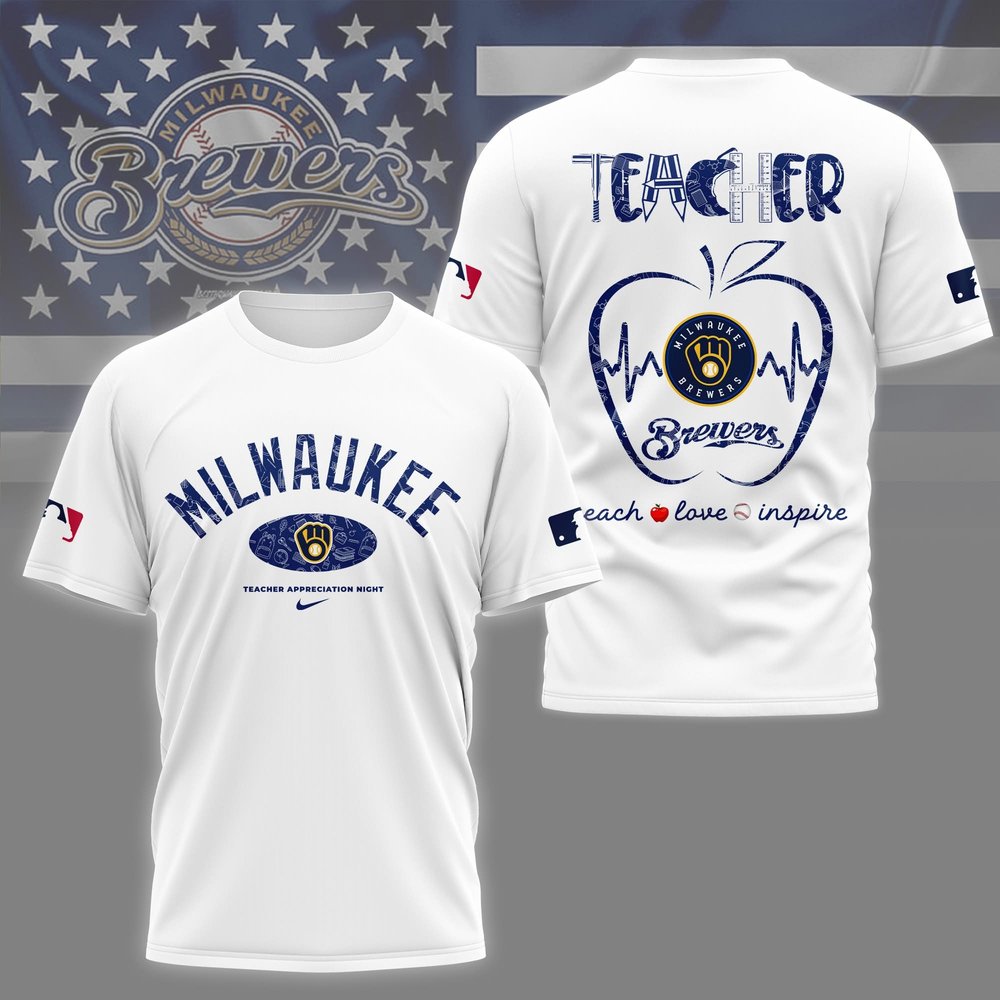 Milwaukee Brewers Teacher Appreciation Night T-Shirt Milwaukee Brewers Merch Best Gifts For Baseball Fans